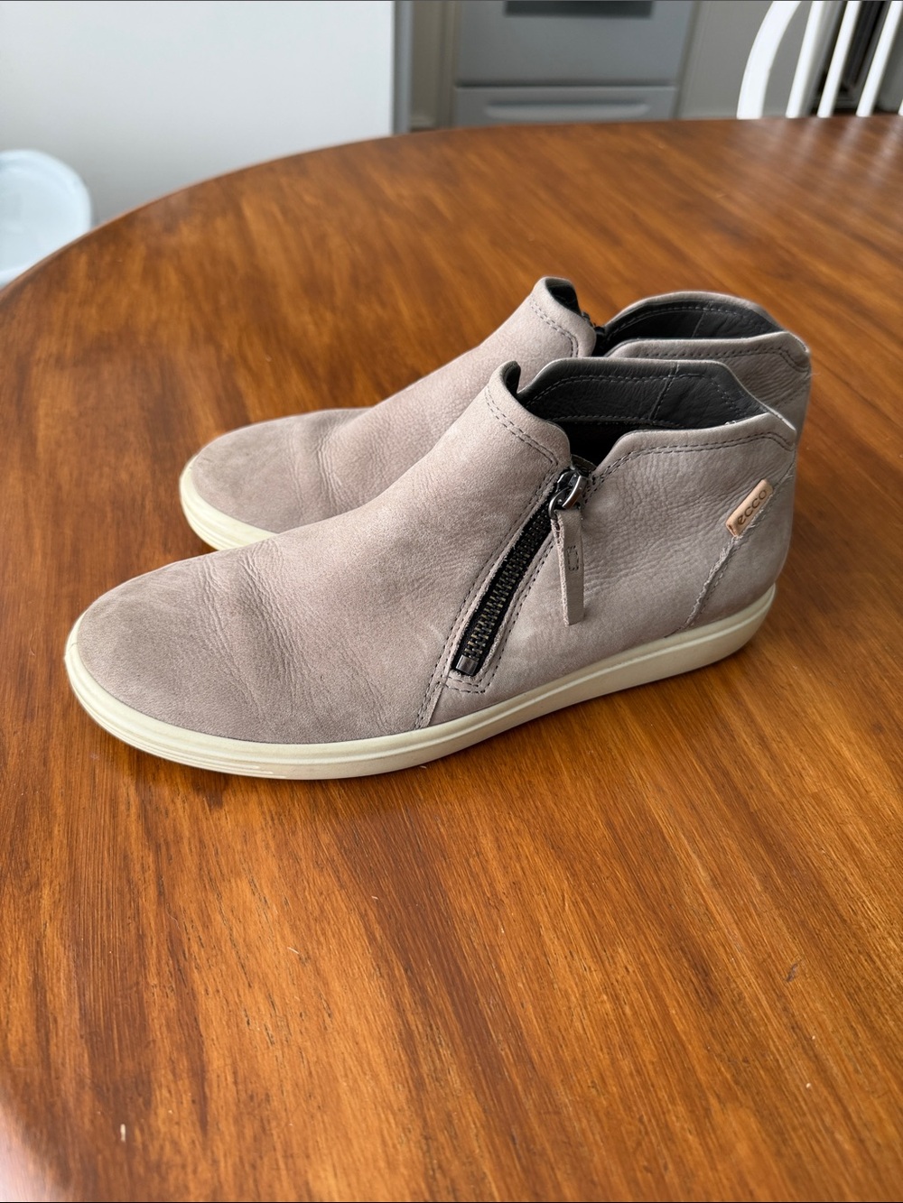 Ecco women’s Zip-Closure Casual Ankle Sneakers in Taupe